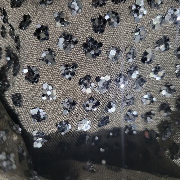 Vintage Climax One Shoulder Jumpsuit Gray Sequin Ruched Draped 70s Retro Small - Picture 11 of 15